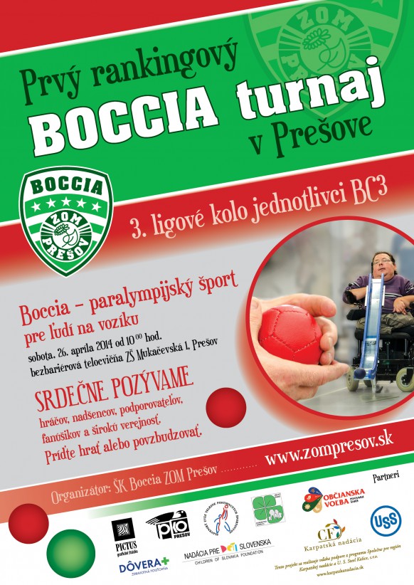 1 rankingový BOCCIA TURNAJ v PO  - plagat