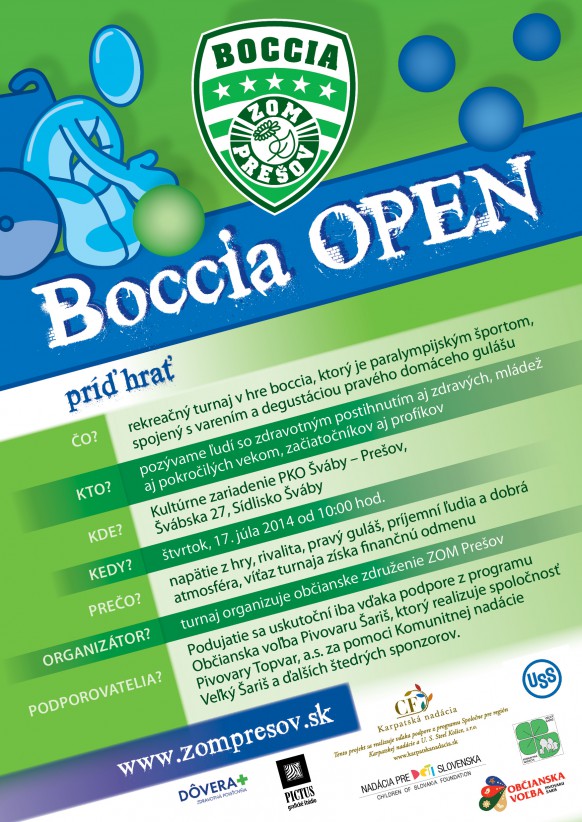 Boccia Open 2014 - plagat A3